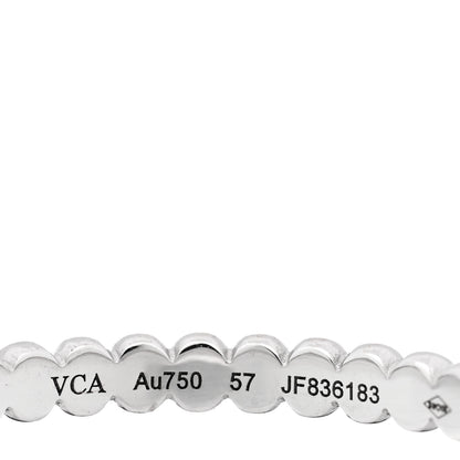 Van Cleef & Arpels 18K White Gold Small Perlee Ring 57 8 4 of 5