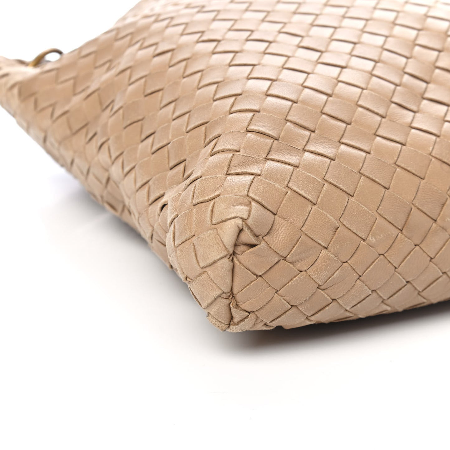 Nappa Intrecciato Crossbody Bag Camel