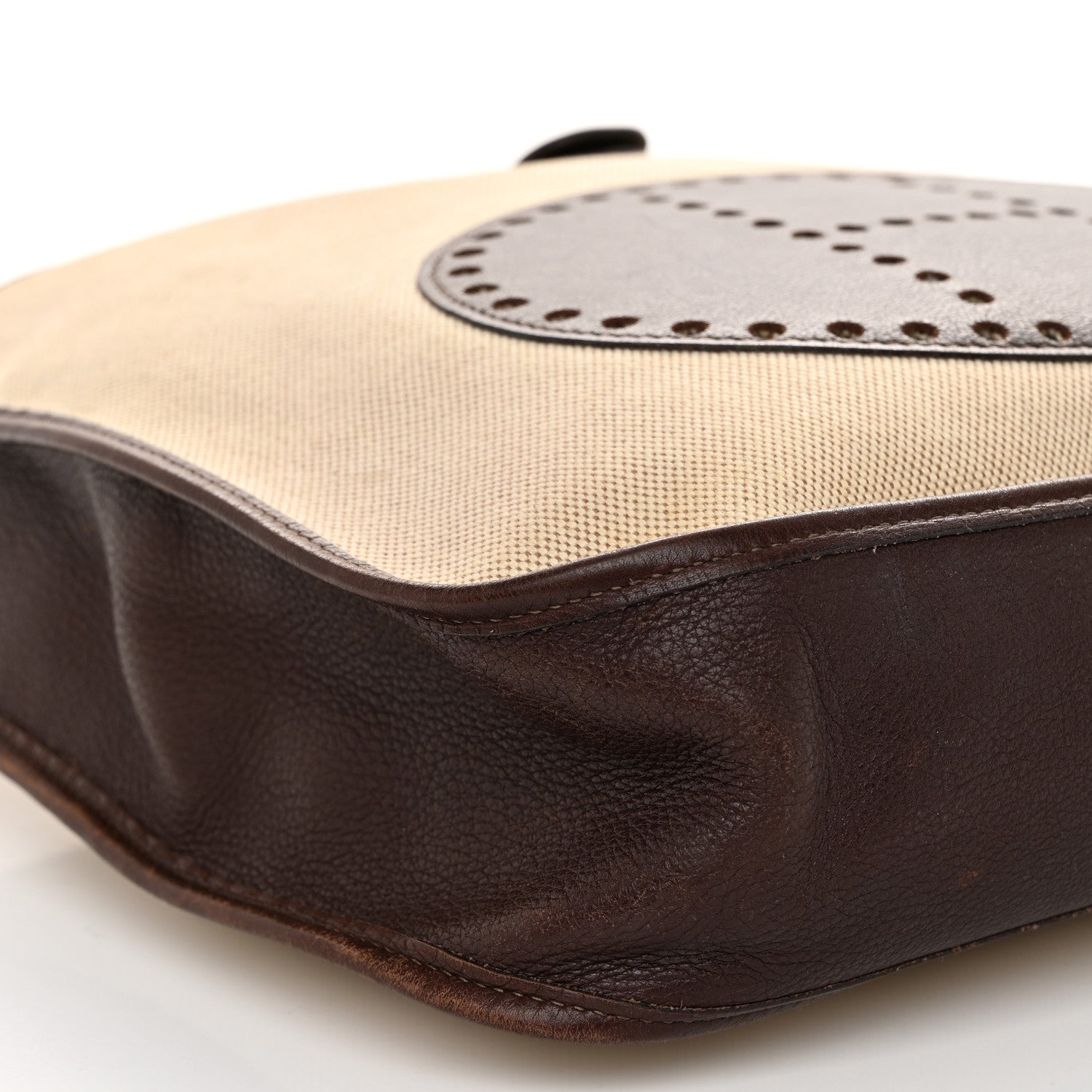 Hermes Toile Taurillon Clemence Evelyne PM Ecru Ebene 10 of 12