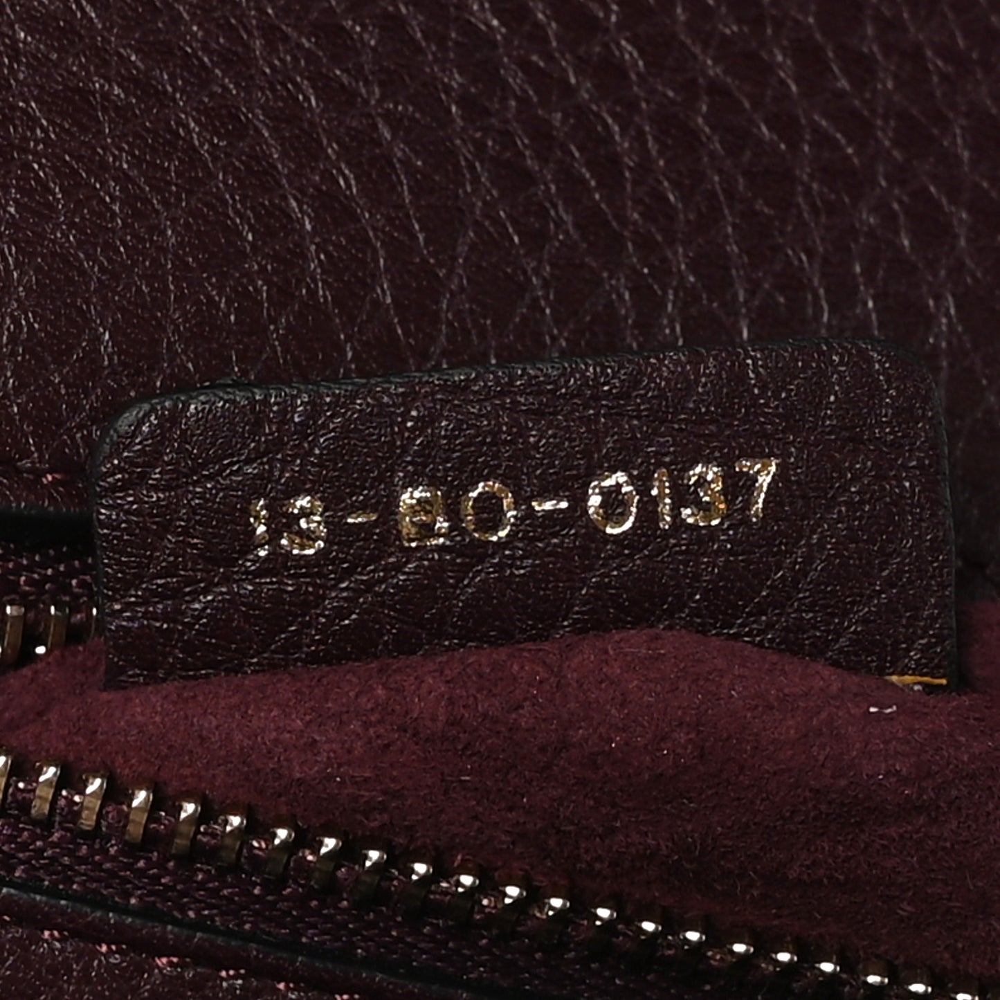 Grained Calfskin Small Diorama Flap Bag Burgundy