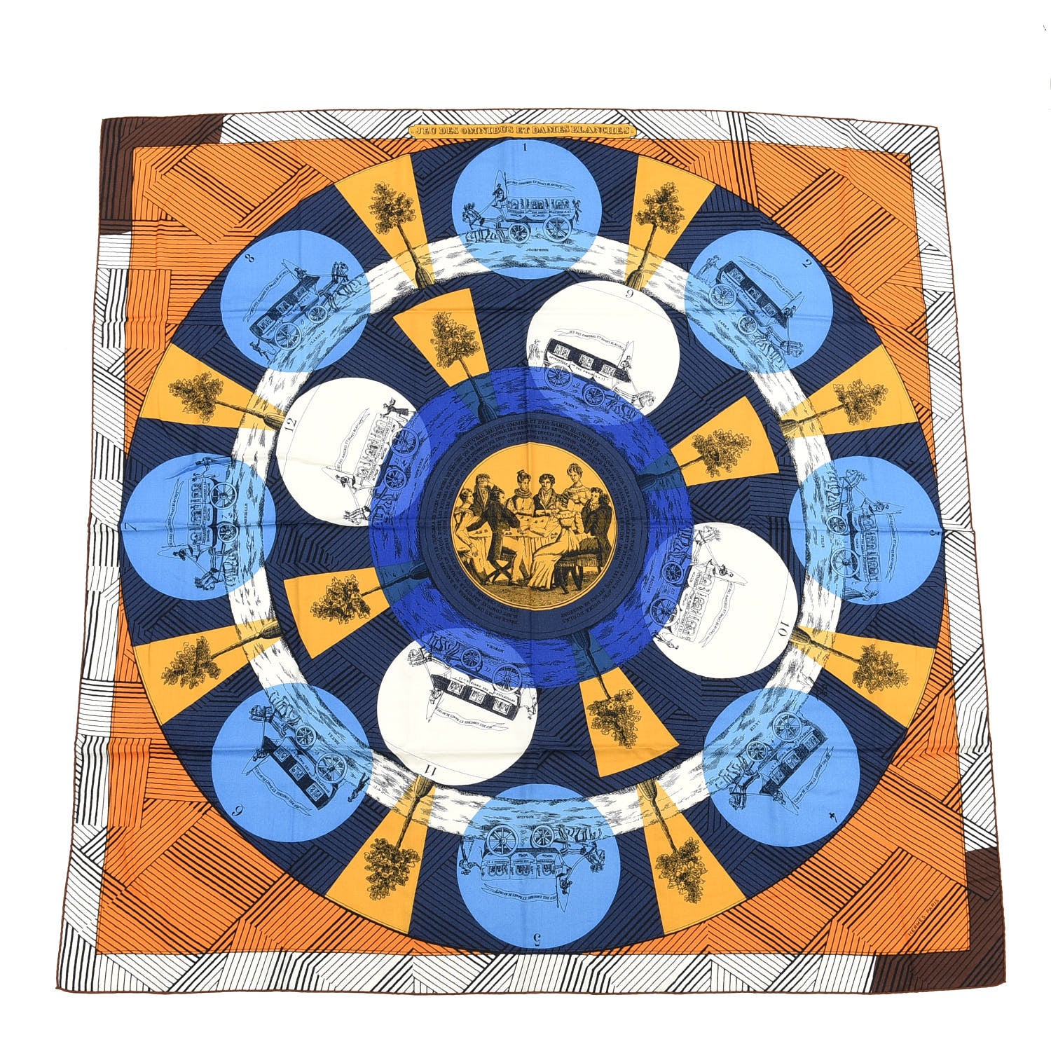 Hermes Cashmere Silk Jeu des Omnibus Remix Shawl 140 1 of 4