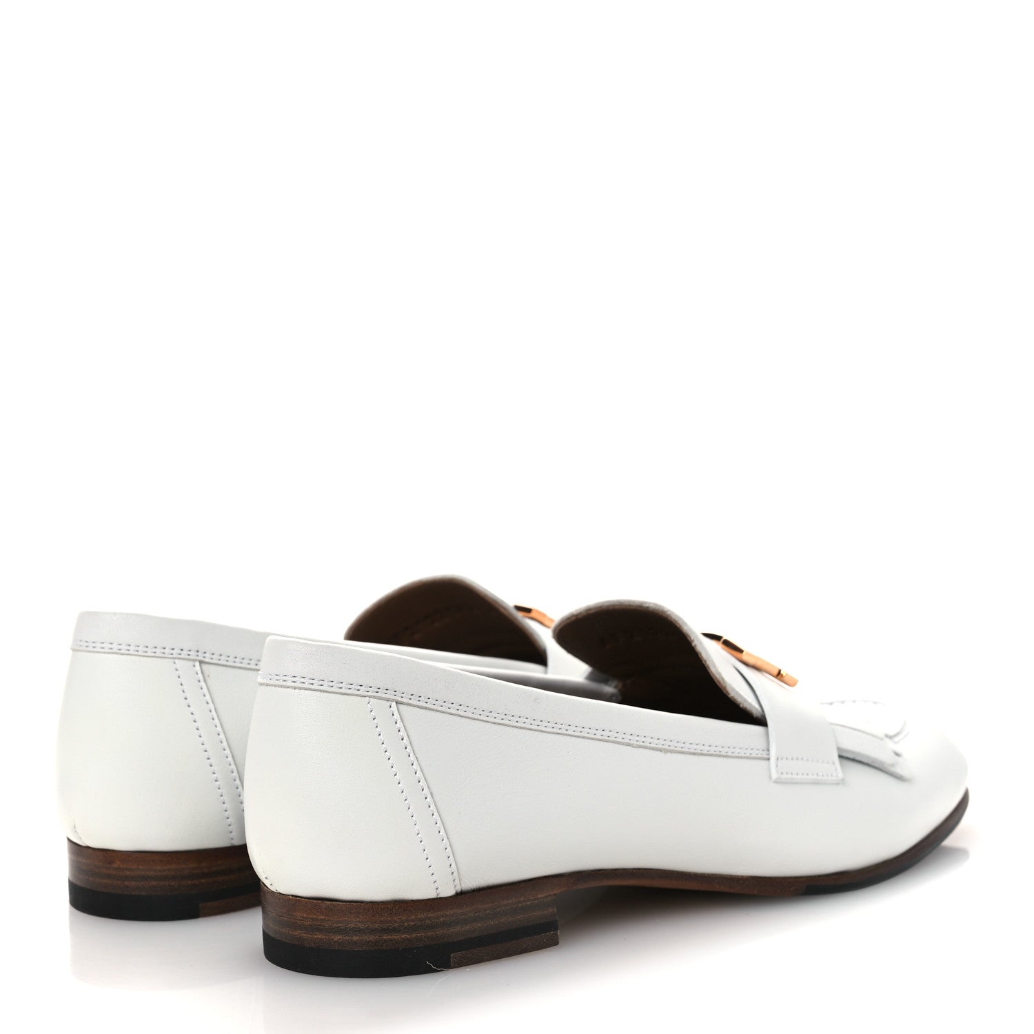 Hermes Calfskin Womens Royal Loafers 36 White 9 of 24