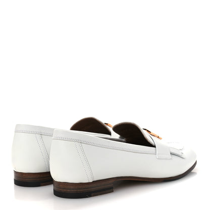 Hermes Calfskin Womens Royal Loafers 36 White 9 of 24