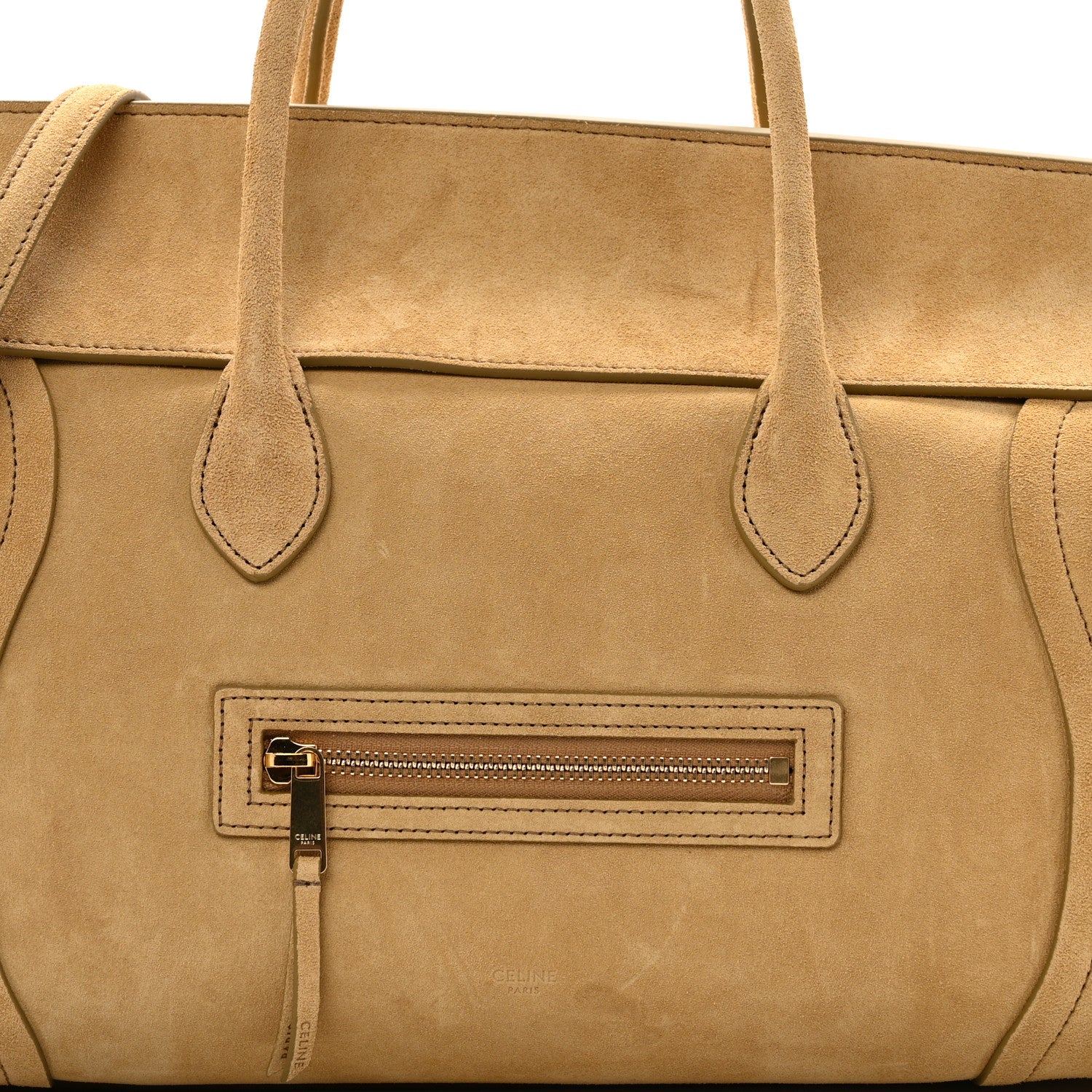 Celine Suede Calfskin Medium New Luggage Beige 8 of 12
