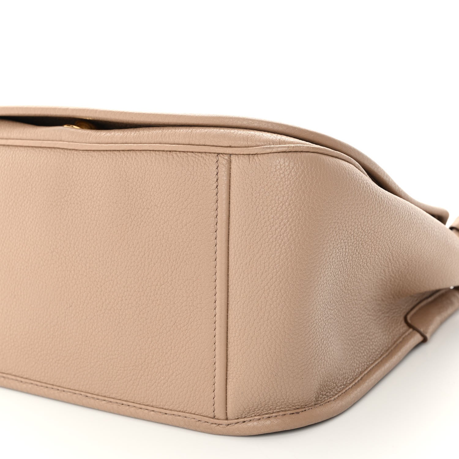 Prada Vitello Daino Embossed Logo Flap Shoulder Bag Cammeo 9 of 10