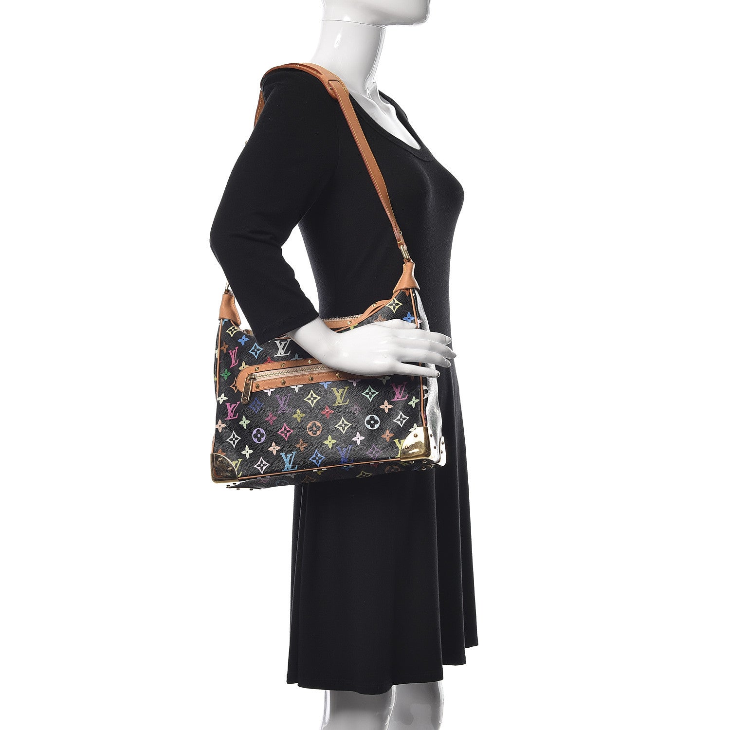 Louis Vuitton Monogram Multicolor Boulogne Black 2 of 11