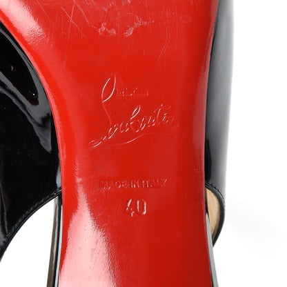 Christian Louboutin Patent Karelli 45 Slingback Pumps 40 Black 8 of 14