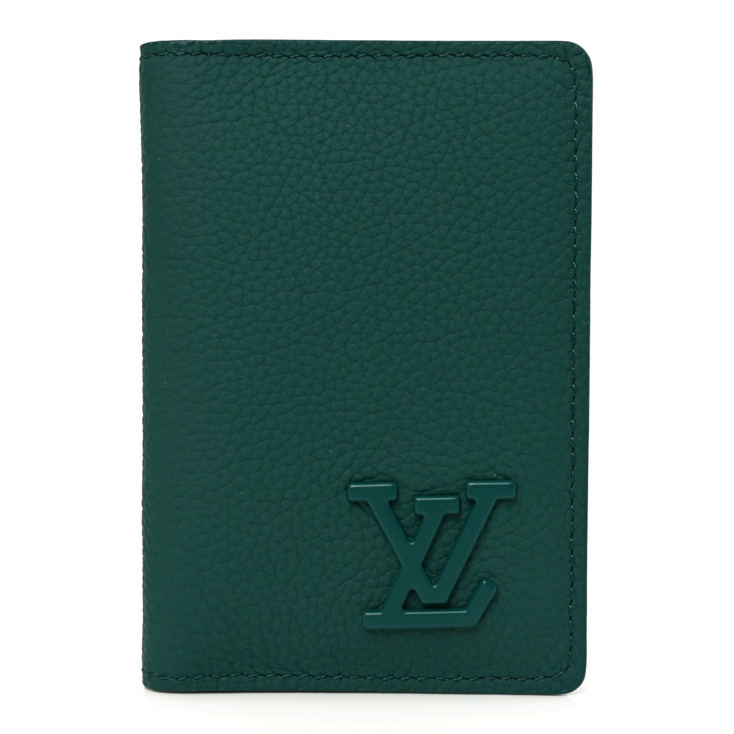 Grained Calfskin Aerogram Pocket Organizer Forest Green