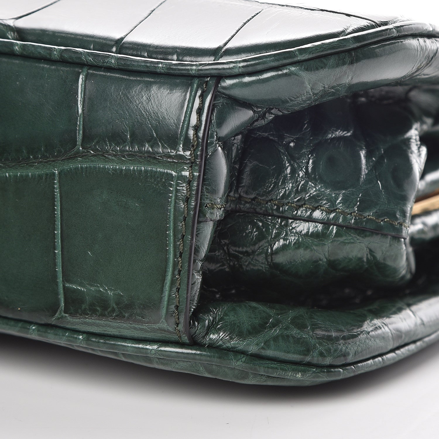 Burberry Alligator Small Frame Bag Dark Green 409393 – FASHIONPHILE