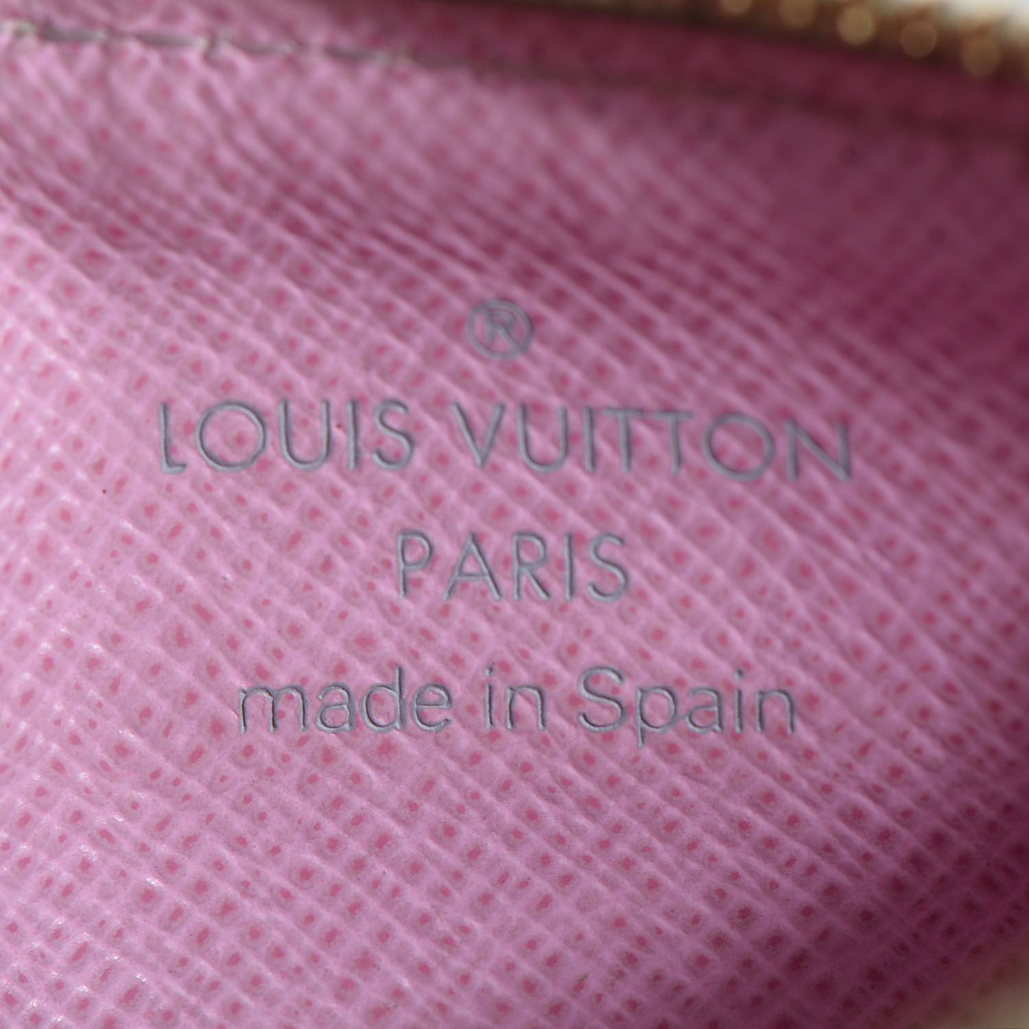 Louis Vuitton Monogram Multicolor Key Pouch White Litchi 6 of 7