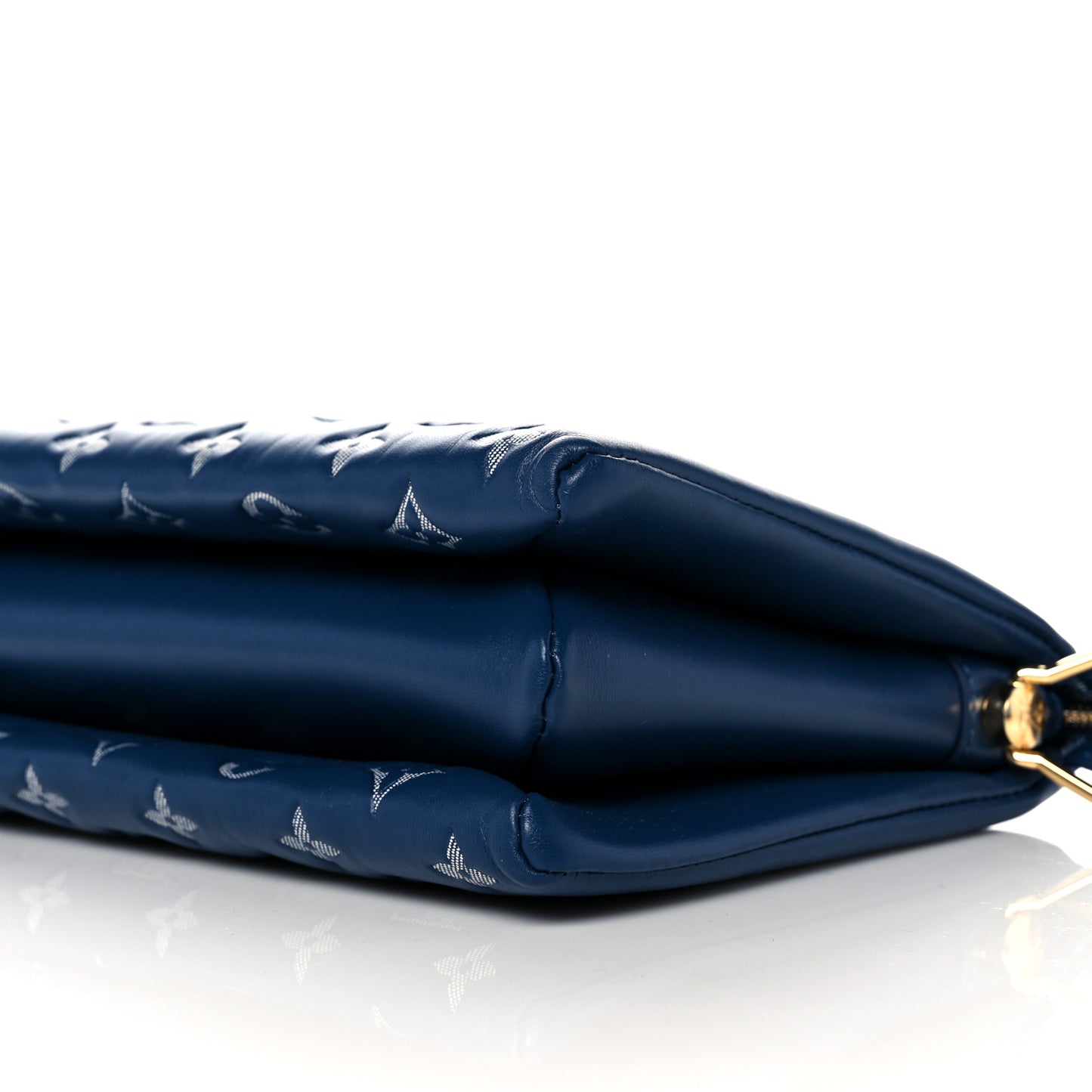 Lambskin Embossed Monogram Coussin PM Denim Blue