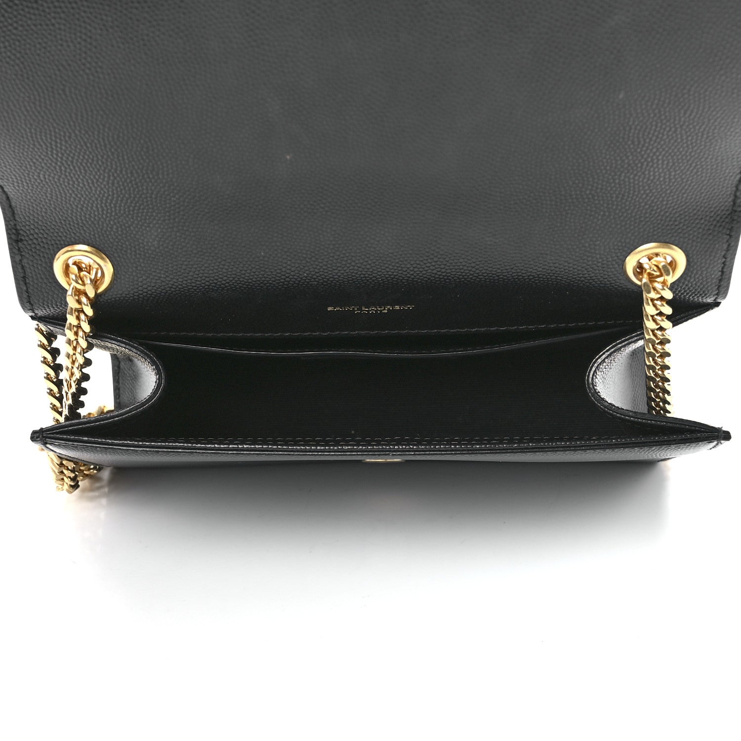Saint Laurent Grain De Poudre Small Monogram Kate Satchel Black 5 of 12