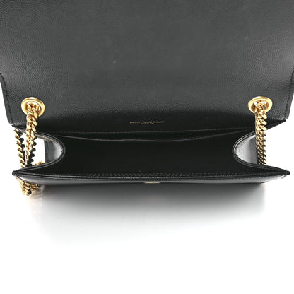 Saint Laurent Grain De Poudre Small Monogram Kate Satchel Black 5 of 12