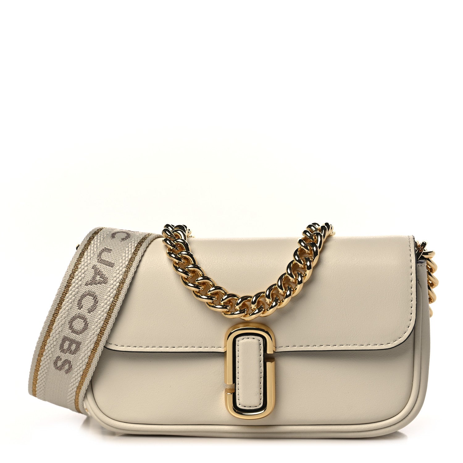 Marc Jacobs Calfskin Mini The J Marc Shoulder Bag Cloud White 1 of 8