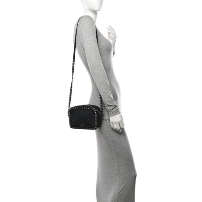 Valentino Garavani Calfskin Rockstud Camera Crossbody Bag Black 2 of 10