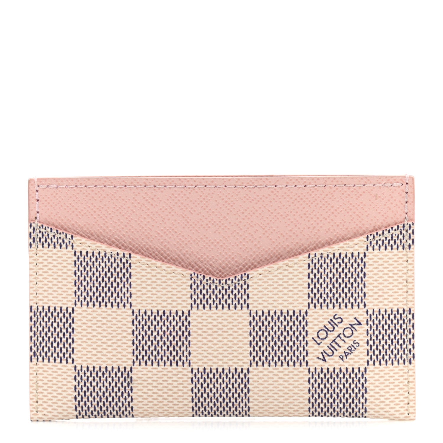 Louis Vuitton Damier Azur Daily Card Holder Rose Ballerine 1 of 7