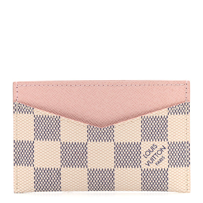 Louis Vuitton Damier Azur Daily Card Holder Rose Ballerine 1 of 7