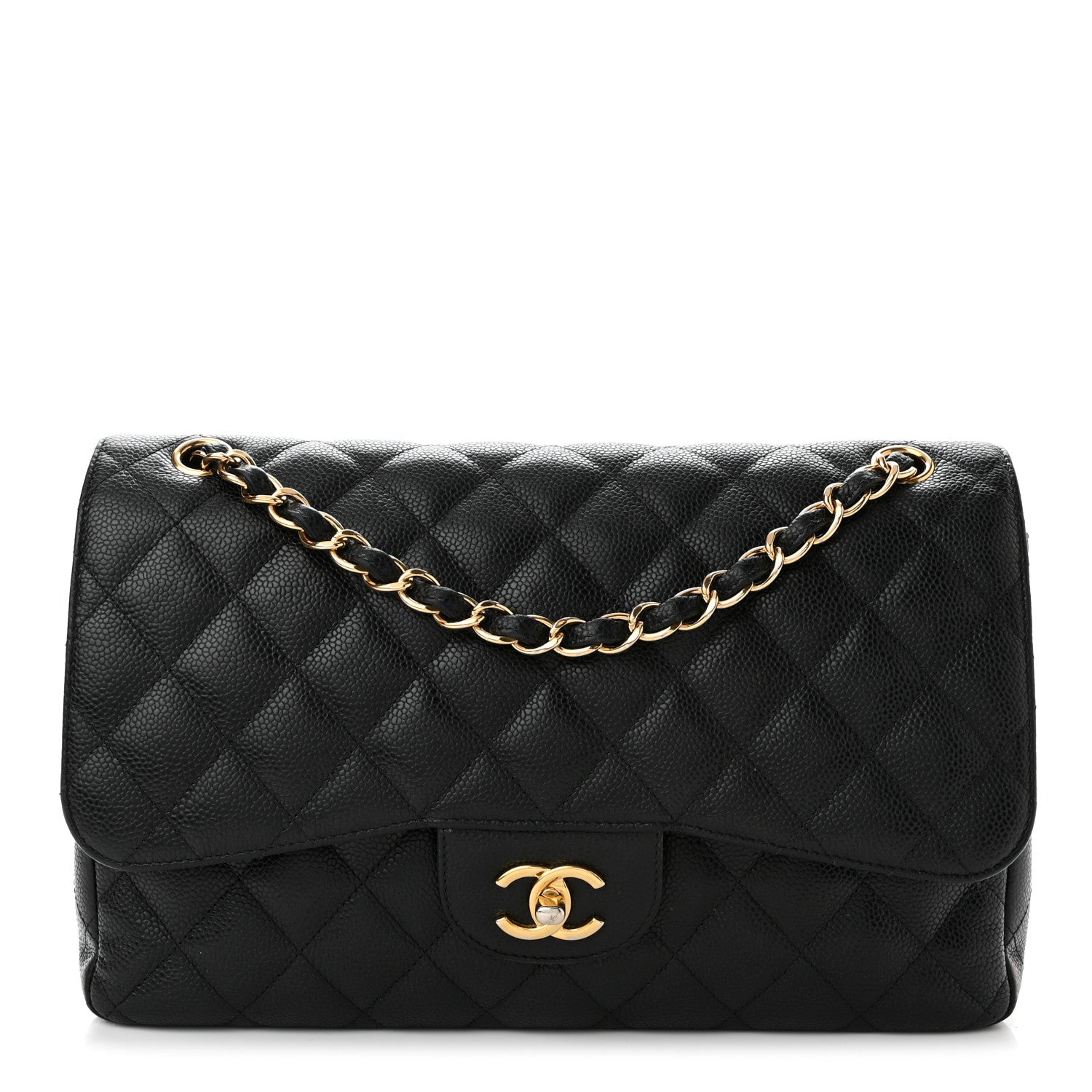 Chanel Caviar Quilted Jumbo Double Flap Black 1 of 10