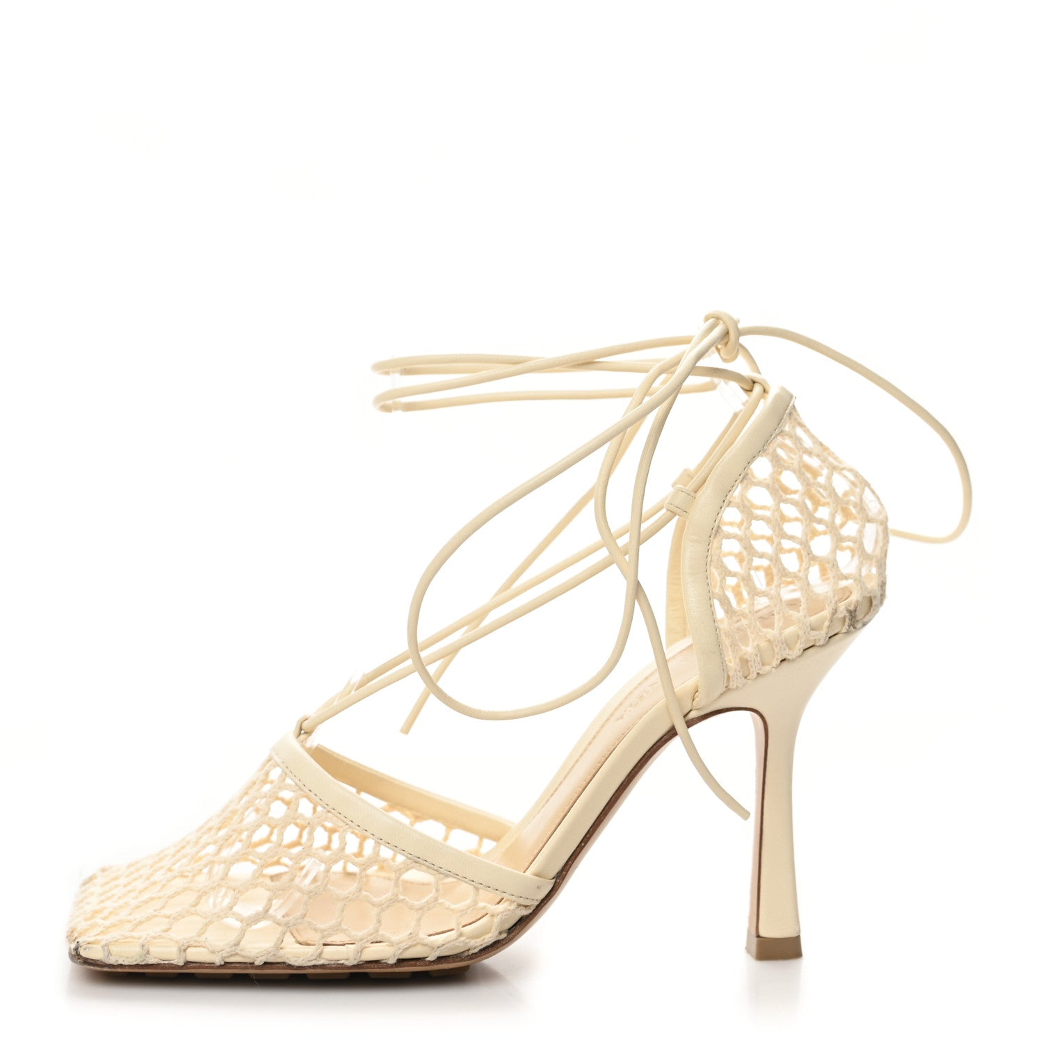 Bottega Veneta Mesh Nappa Stretch Ankle Tie Sandals 36 Toile 1 of 9