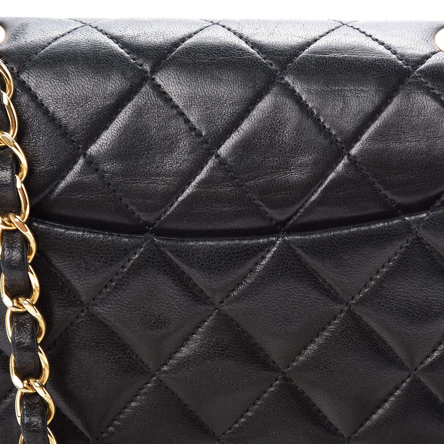 Chanel Lambskin Quilted Mini Square Flap Black 9 of 11