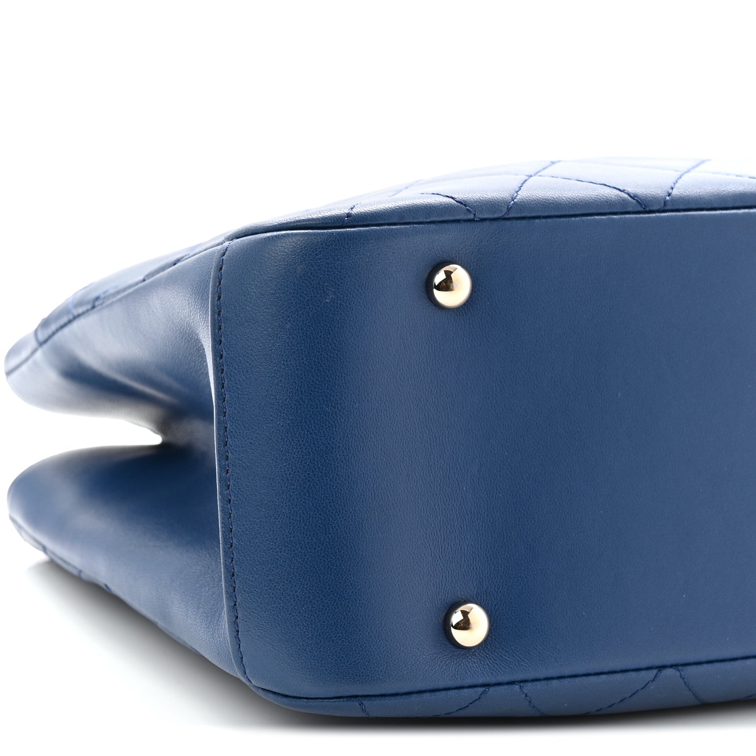 Chanel Lambskin Carry Chic Shopping Tote Blue 8 of 9