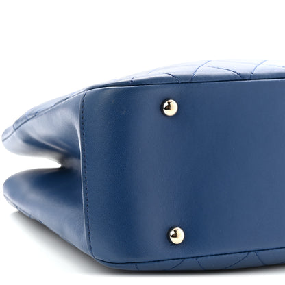 Chanel Lambskin Carry Chic Shopping Tote Blue 8 of 9