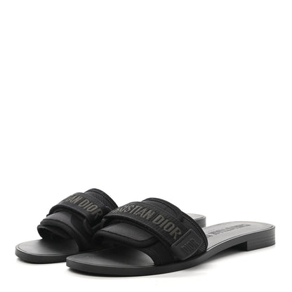 Christian Dior Technical Stretch Fabric Camouflage Dio(r)evolution Slide Sandals 36 Black Military 3 of 8