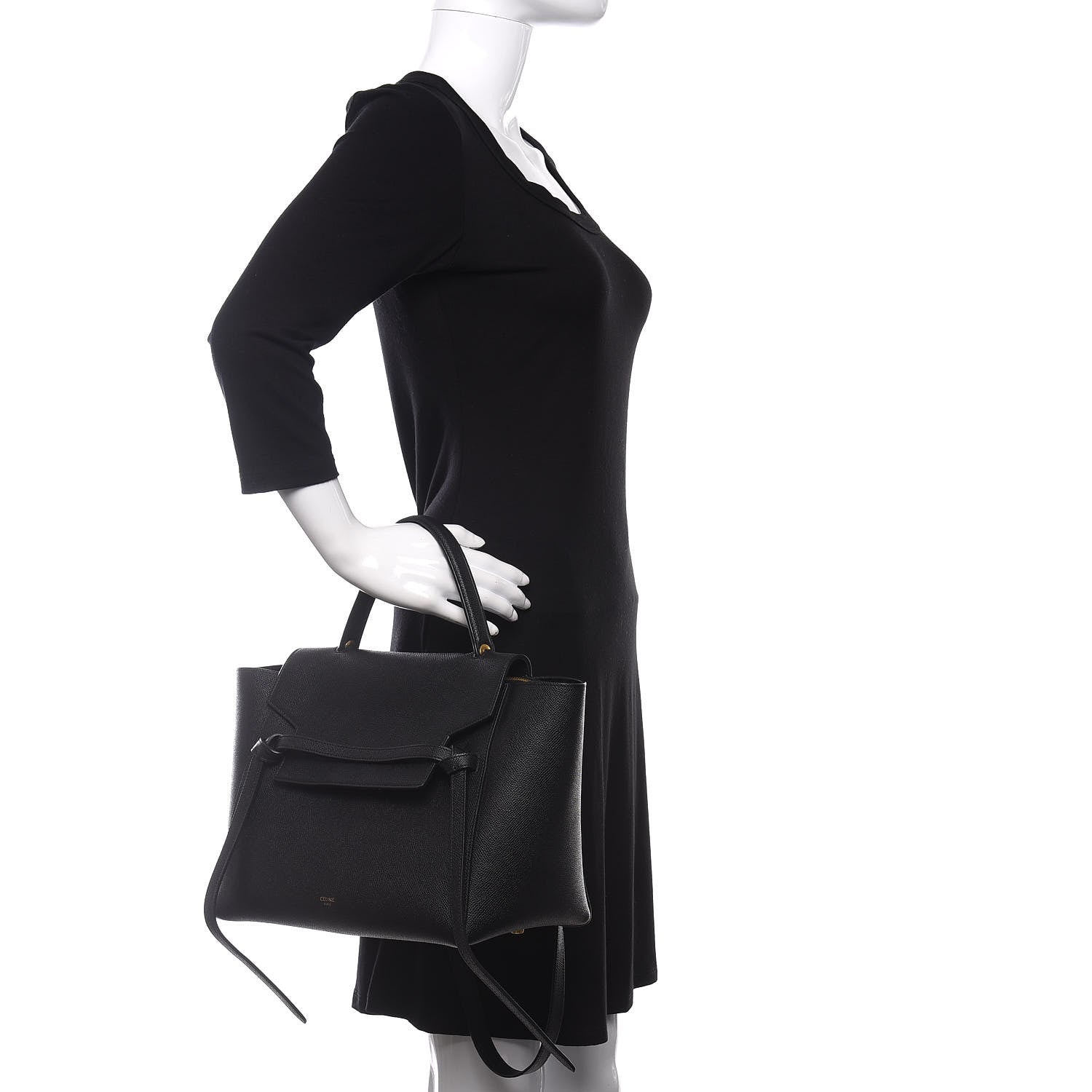 Celine Baby Grained Calfskin Mini Belt Bag Black 3 of 10