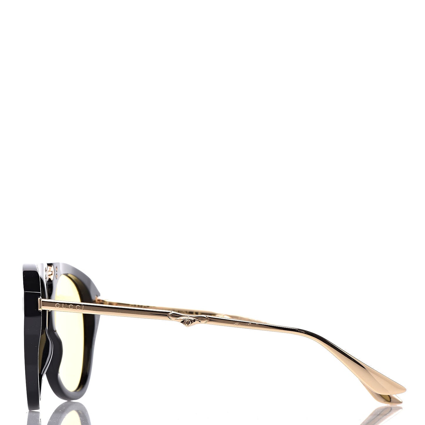 Folding Aviator Sunglasses GG0305S Black Gold