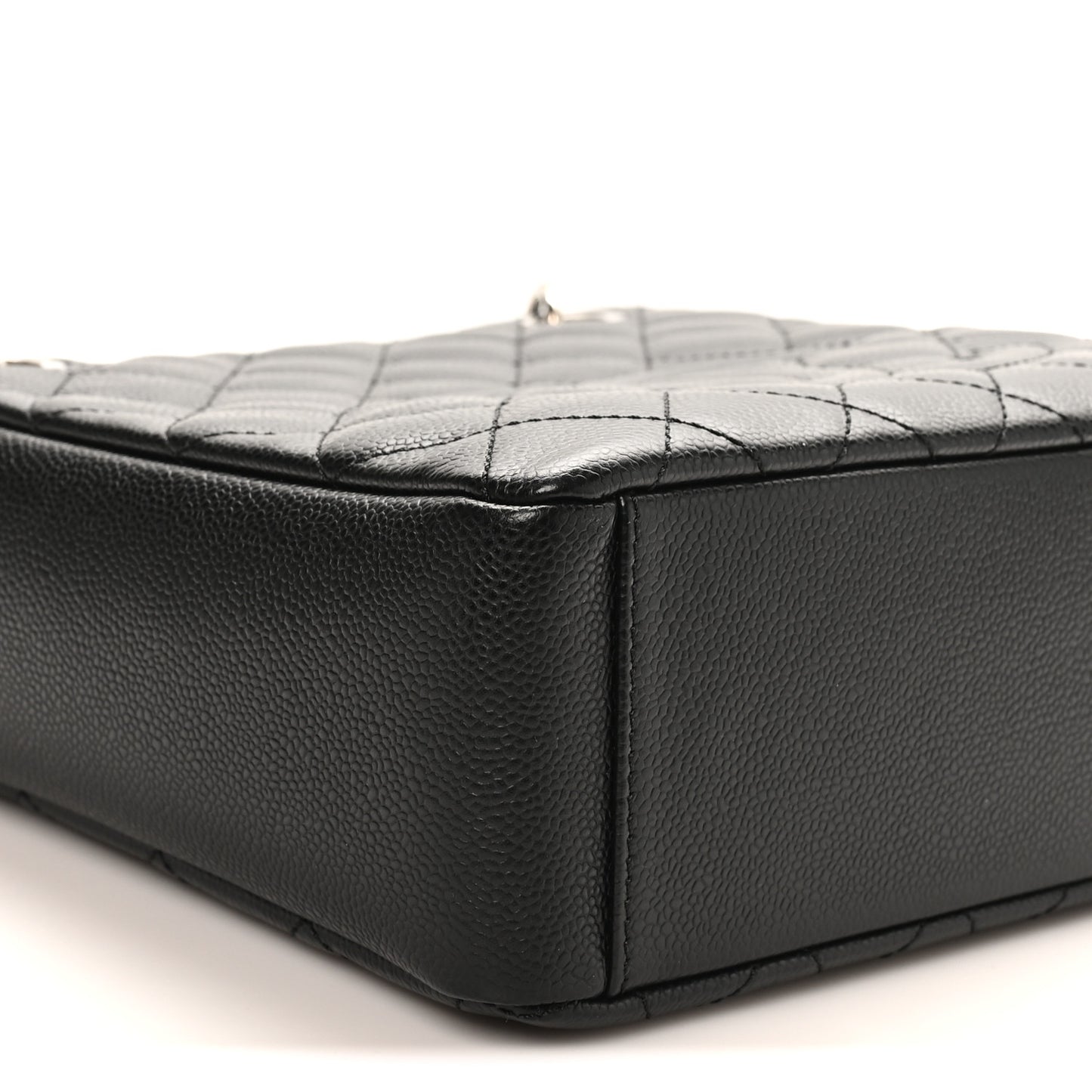 Caviar Quilted Petit Shopping Tote PST Black