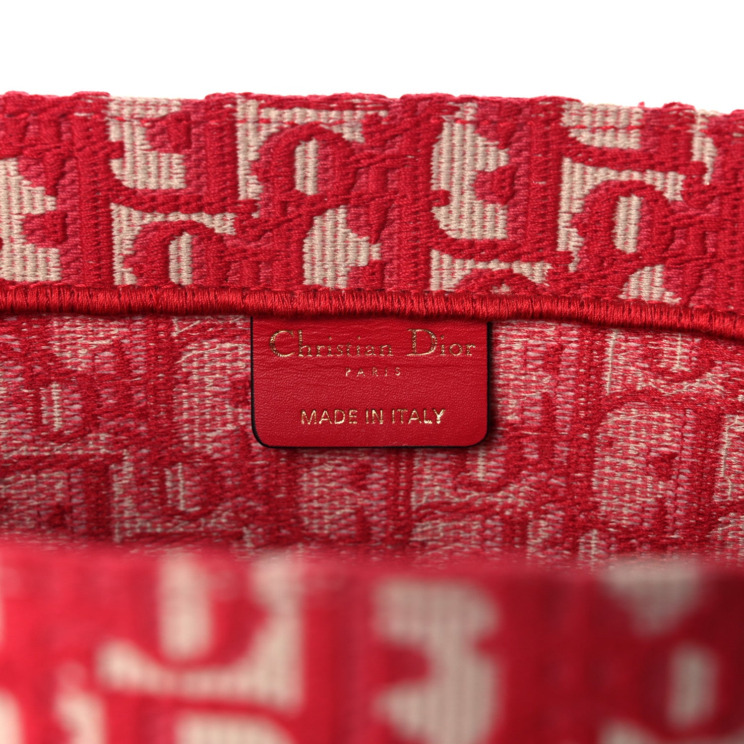 Christian Dior Oblique Book Tote Raspberry 6 of 10