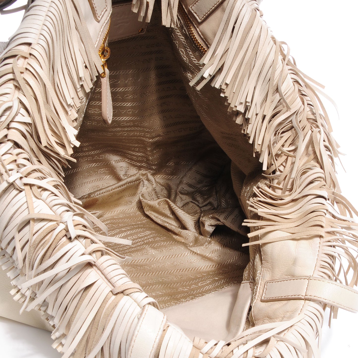 Nappa Leather Frills Tote Cera