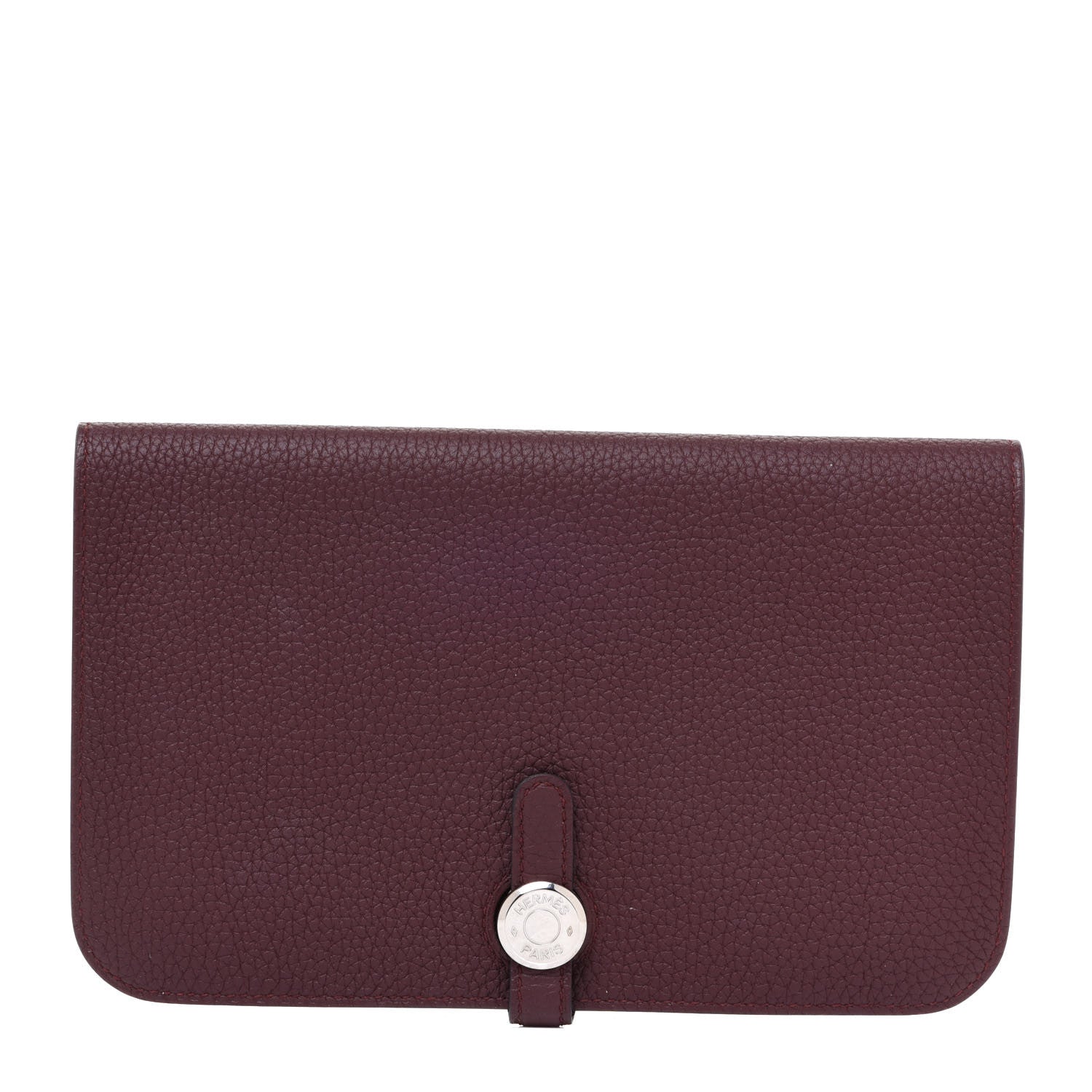 Hermes Togo Dogon Duo Wallet Bordeaux 1 of 10