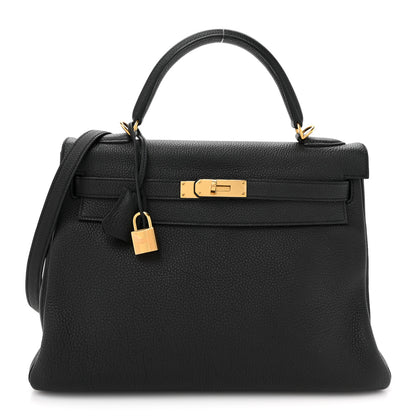 Hermes Togo Kelly Retourne 32 Black 1 of 11