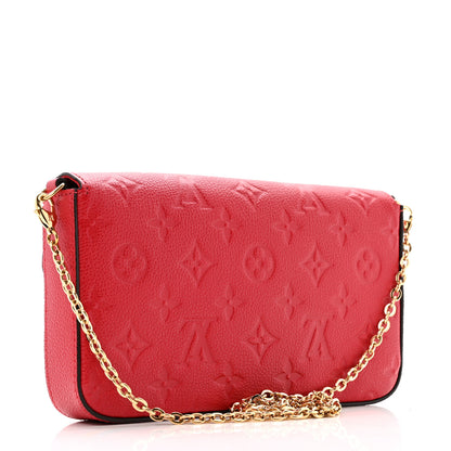 Louis Vuitton Empreinte Pochette Felicie Chain Wallet Scarlet 4 of 12