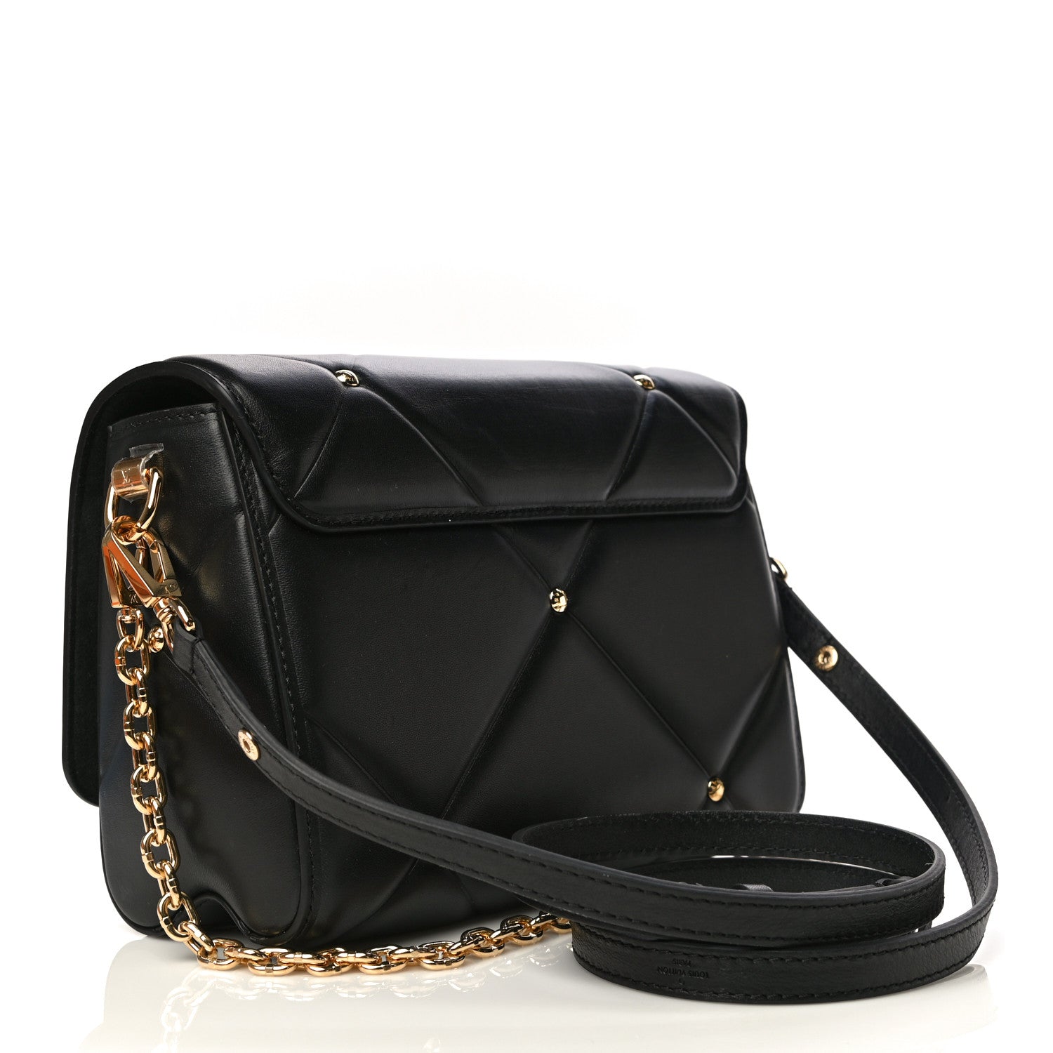 Louis Vuitton Lambskin Quilted Twist MM Black 2 of 19