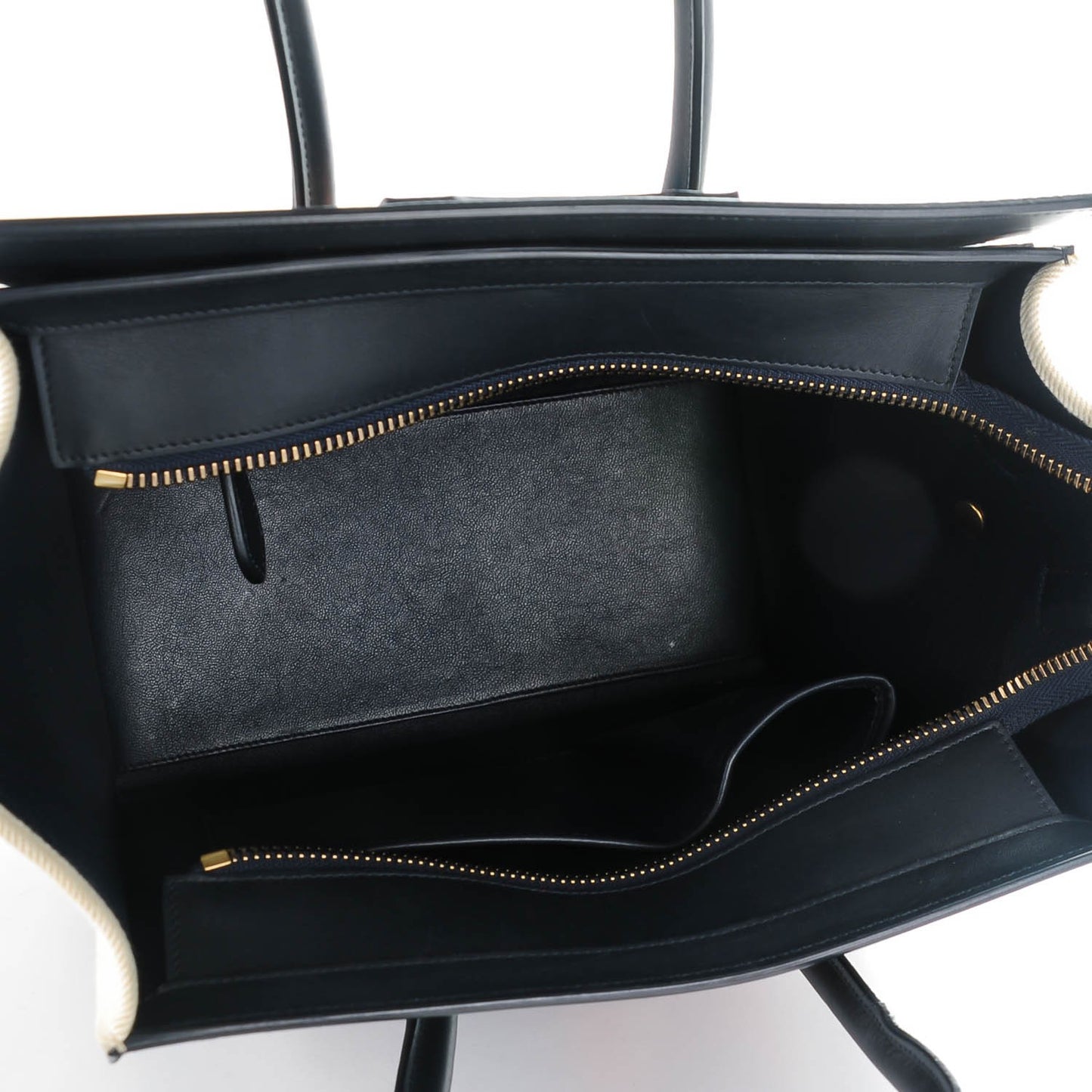 Smooth Calfskin Striped Canvas Micro Luggage Multicolor