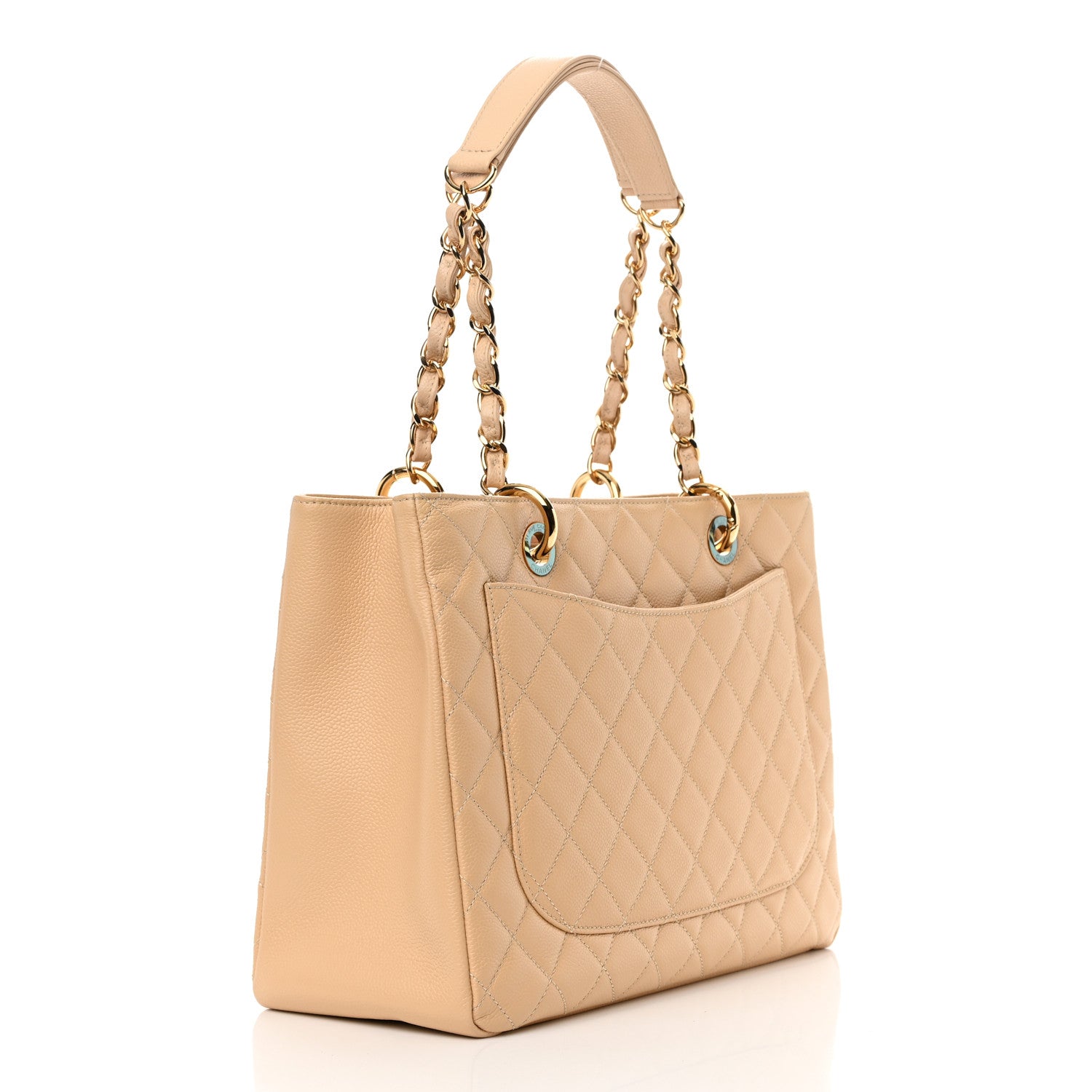 Chanel Caviar Quilted Grand Shopping Tote GST Beige Clair 3 of 12