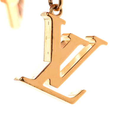Louis Vuitton Brass Enamel Fleur De Monogram Bag Charm Chain Gold 4 of 5