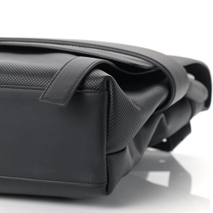 Bottega Veneta Textured Calfskin Messenger Crossbody Bag Black 8 of 9