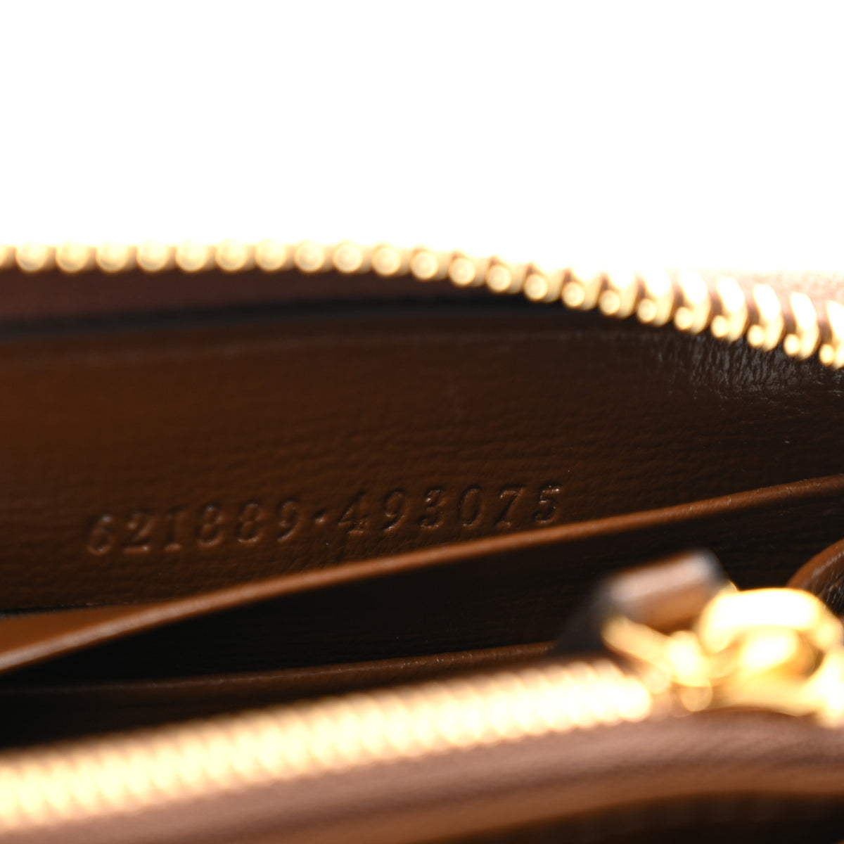 Gucci GG Supreme Monogram Azalea Calfskin Horsebit 1955 Zip Around Wallet Beige Ebony Brown Sugar 7 of 9