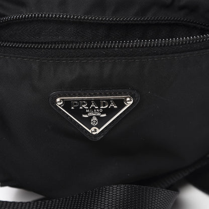 Prada Nylon Flat Messenger Bag Black 6 of 11