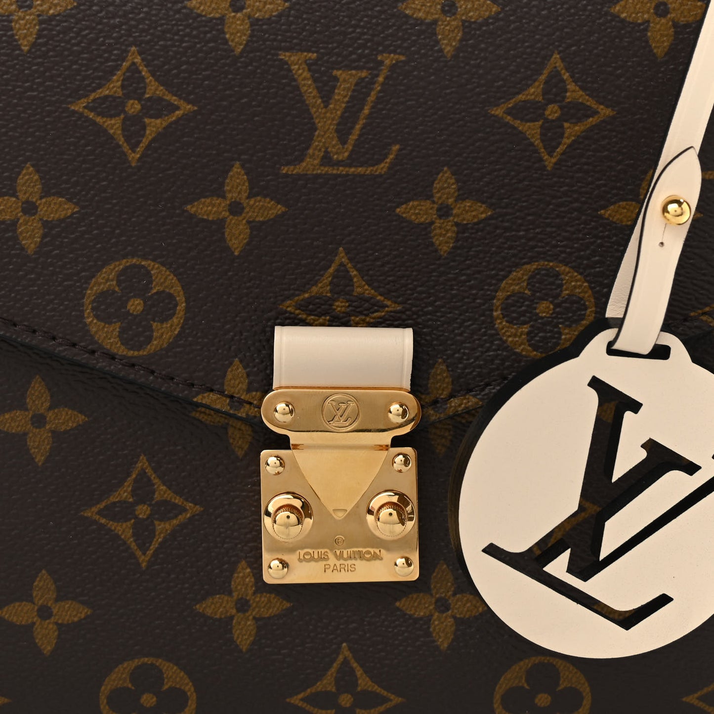Monogram Braided Pochette Metis Creme Beige