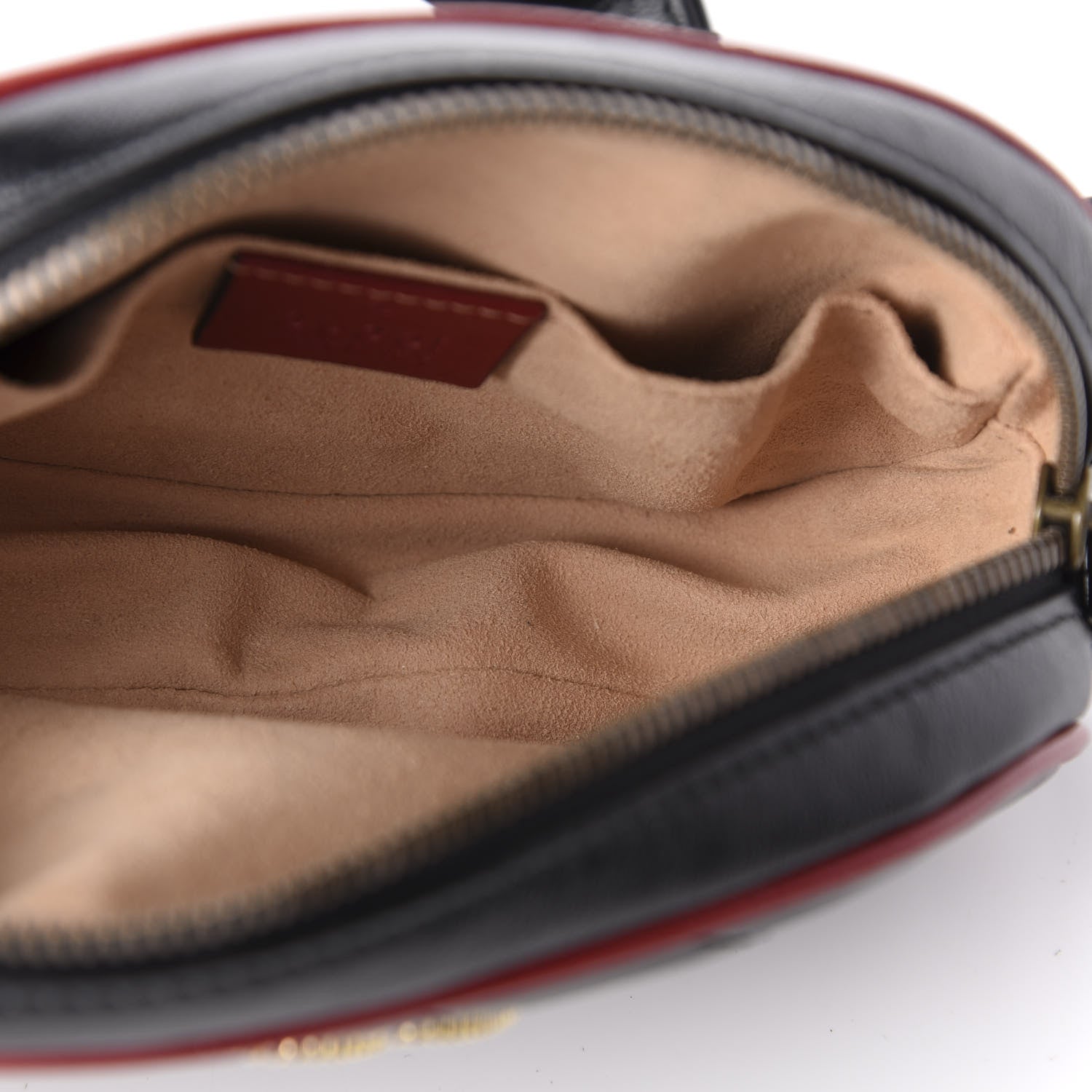 Gucci Azalea Calfskin Matelasse Diagonal Torchon GG Marmont Belt Bag 75 30 Black Romantic Cerise 4 of 8