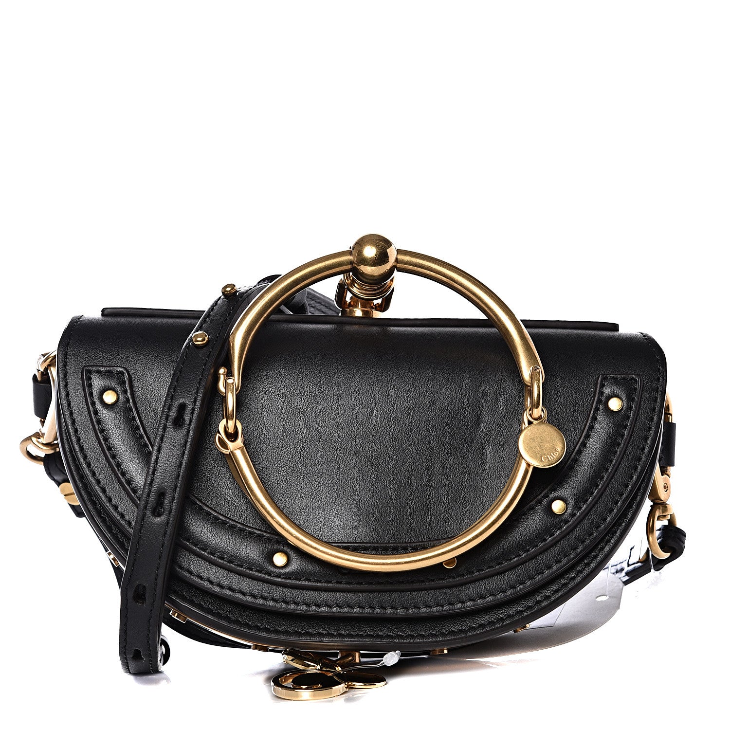 Chloe Calfskin Small Nile Bracelet Minaudiere Bag Black 1 of 9