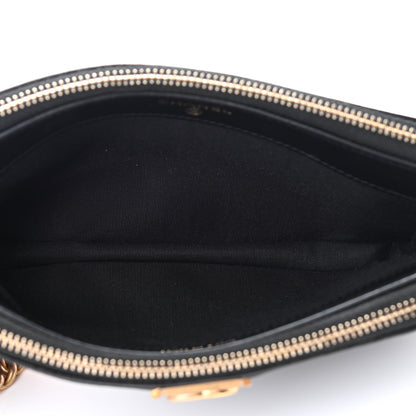 Chanel Caviar Quilted Small Boy Clutch With Chain Black 5 of 15