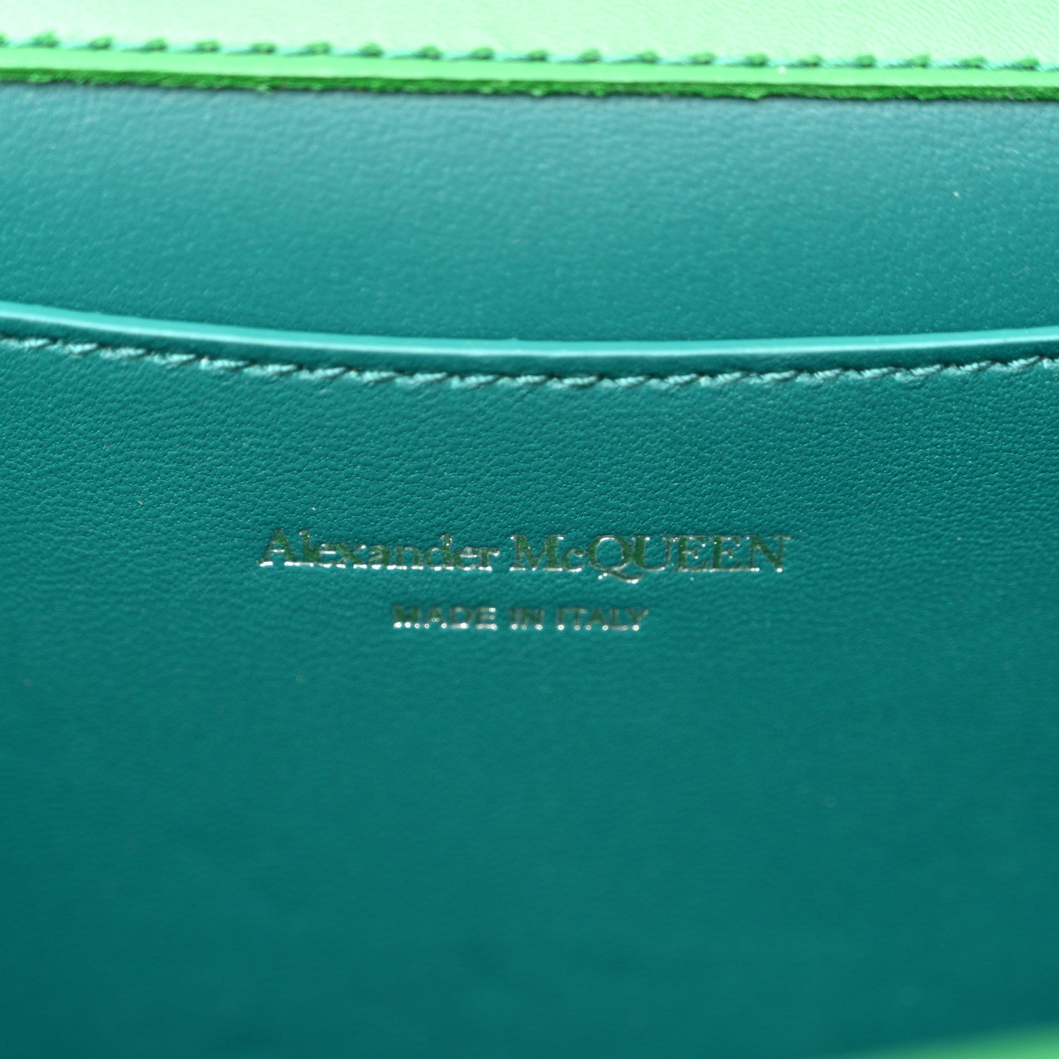 Alexander McQueen Calfskin Small Slash Bag Bright Green 6 of 9
