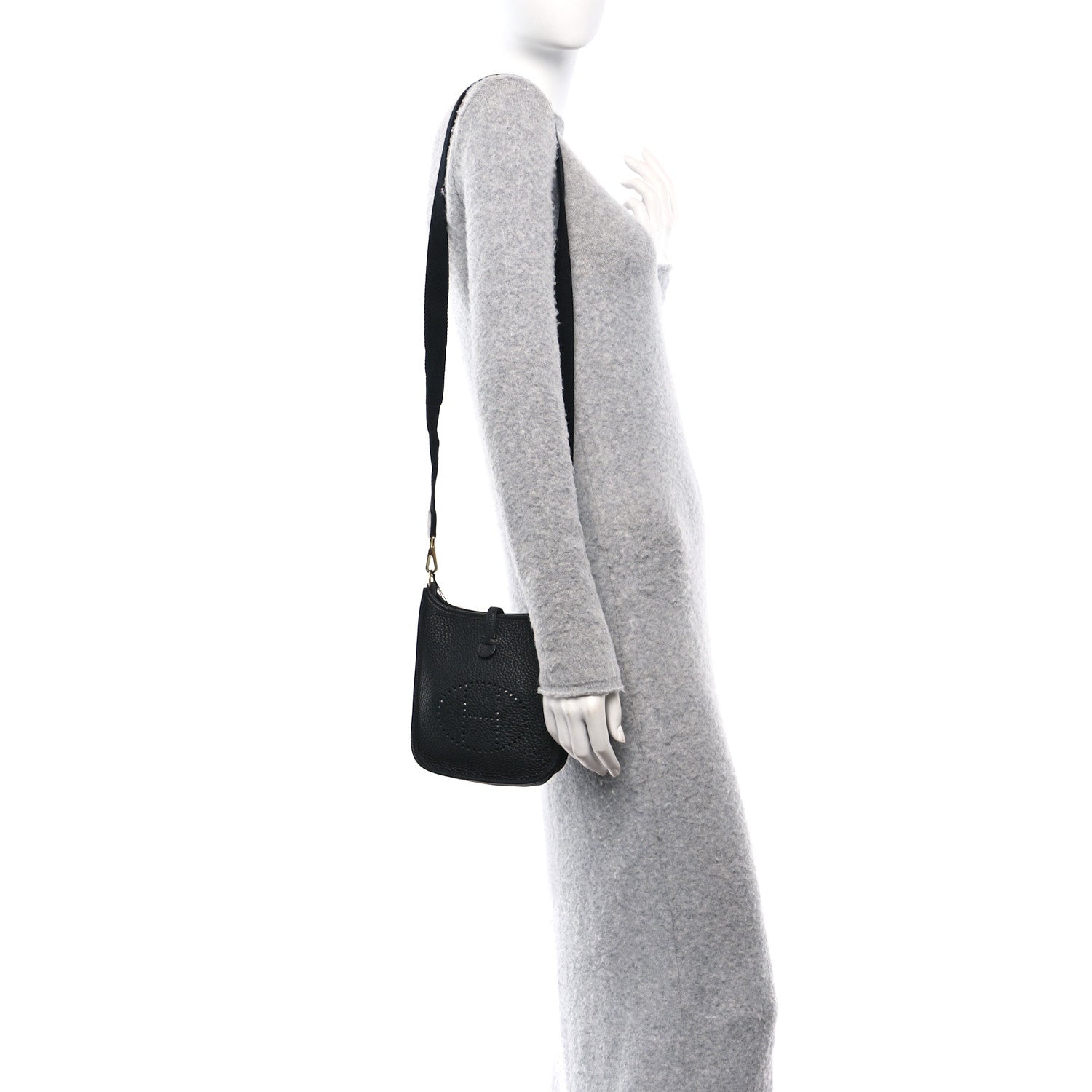 Hermes Taurillon Clemence Evelyne TPM Black 2 of 12