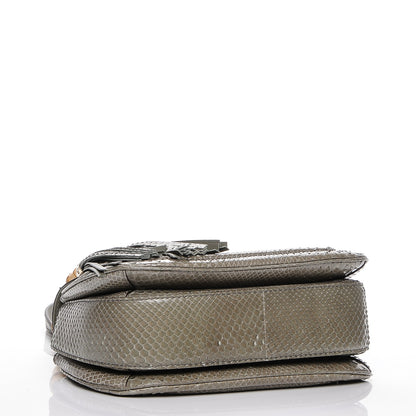 Gucci Python Medium New Bamboo Top Handle Bag Green 4 of 10