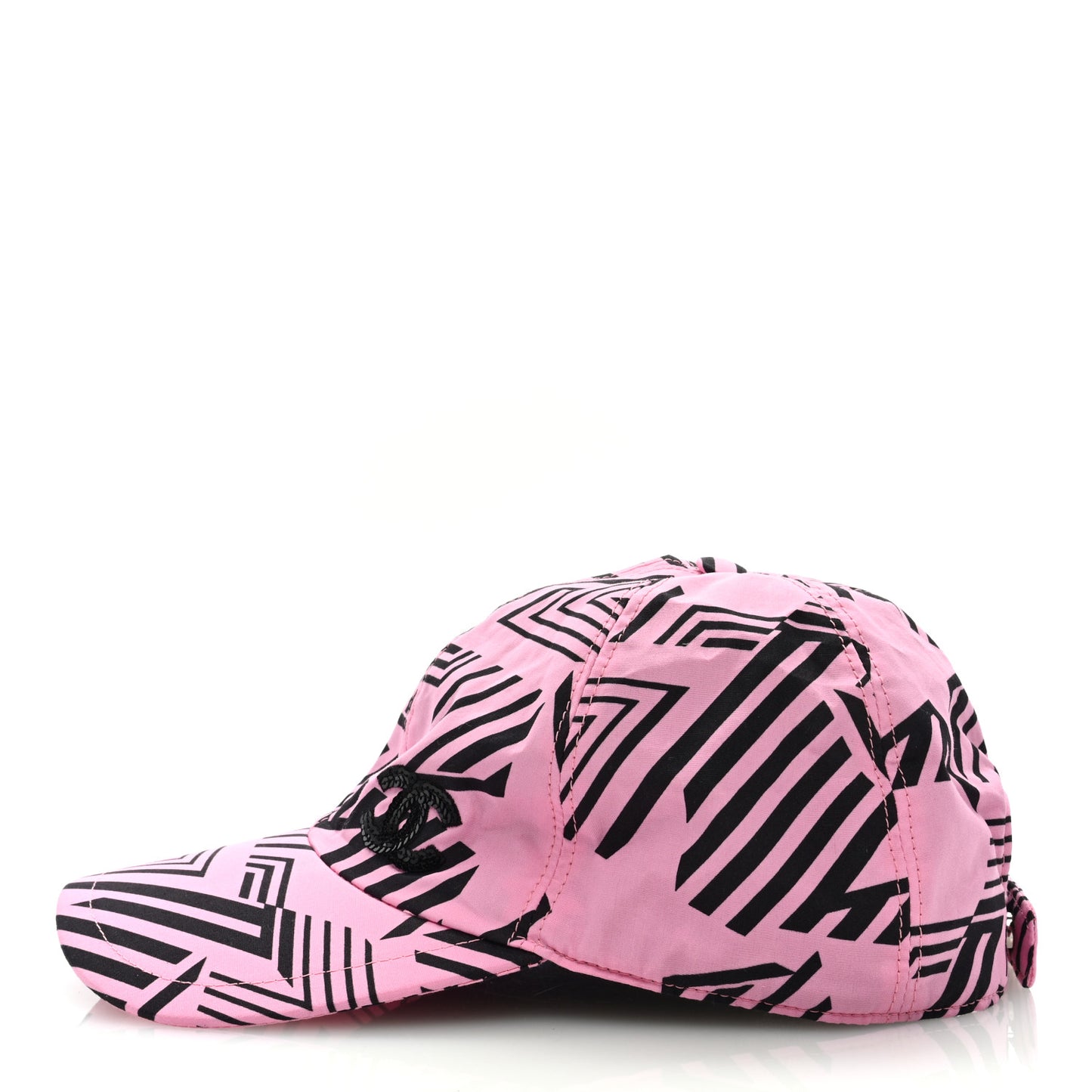 Cotton Sequin CC Cap Hat Black Pink